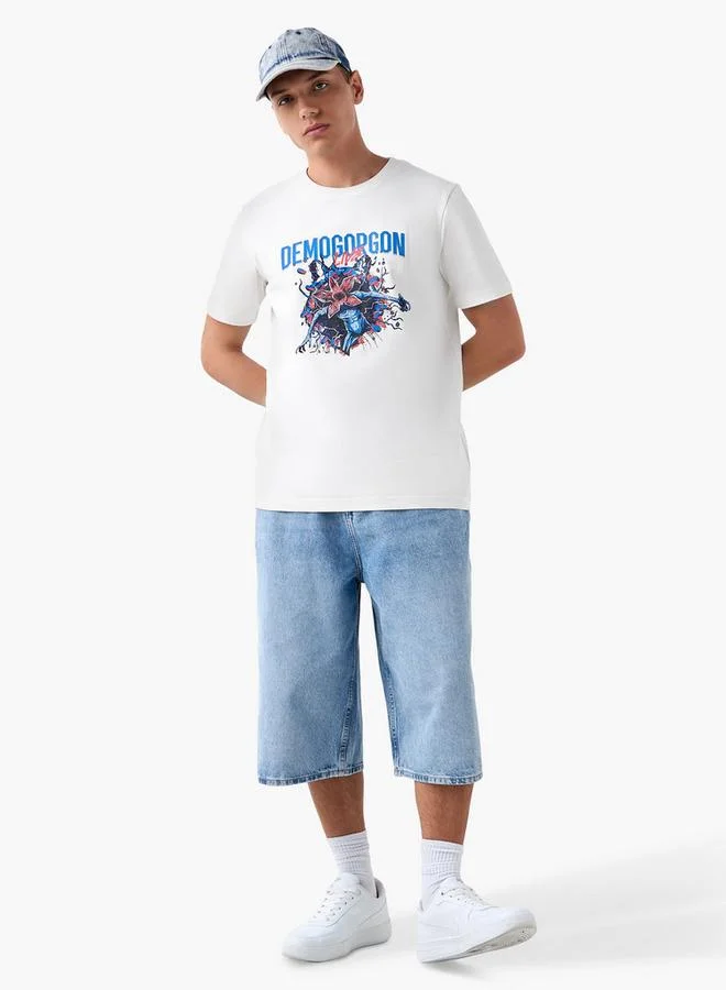 سبلاش فيڤ تيشيرت بطبعة ديموجورجون